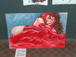 Mark Brooks Scarlet Witch 2009 Heroes Con Art Auction photo Comic Art